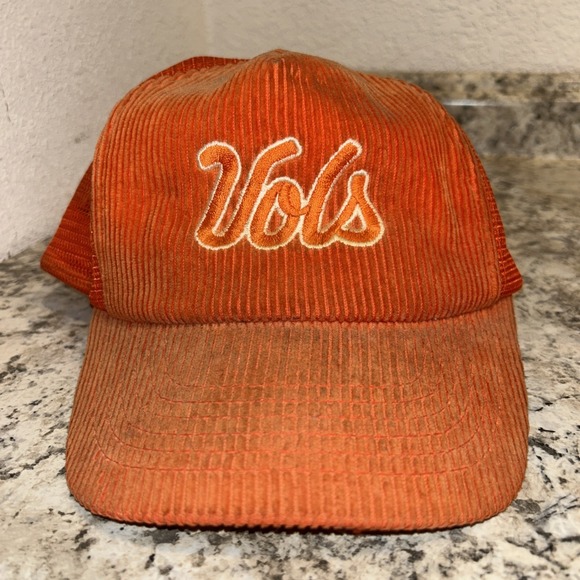 Vintage Tennessee Vols UT Corduroy Trucker Hat Universal Tag (Needs Cleaning) D2